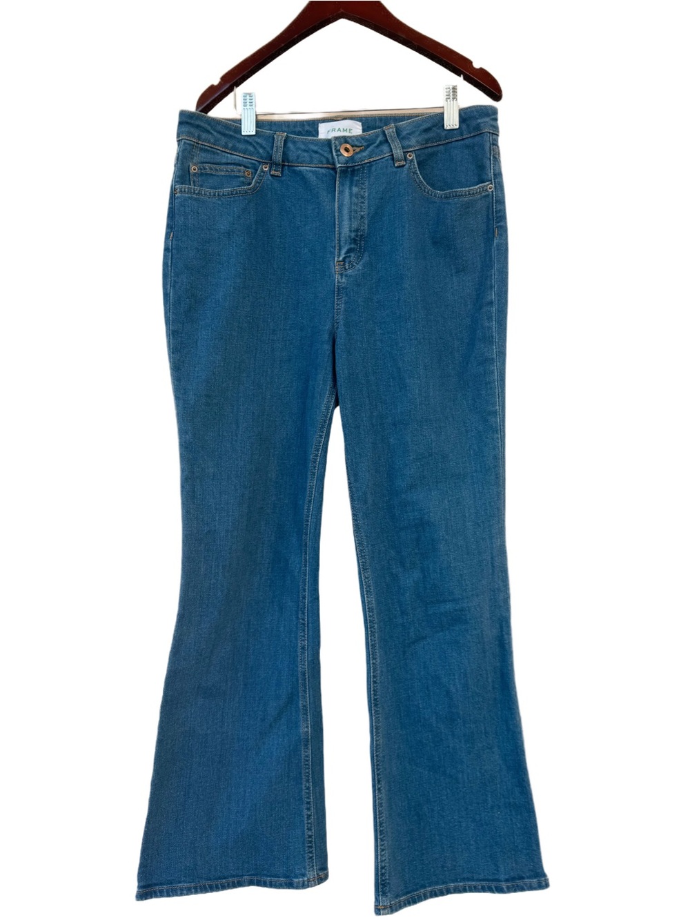 Frame Denim Blue Flare Jeans for Women size 6